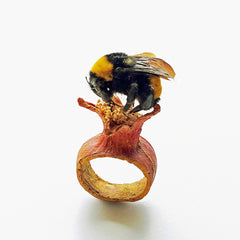 Bumble Bee Pomegranate Ring - Donna Hiebert Artist