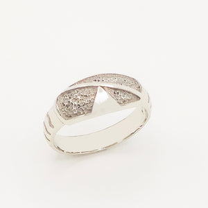 Canadian Academy of Osteopathy Alumni Ring in 14k White Gold - Donna Hiebert Artist