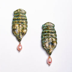 Cherry Hill Beach Shield Earrings - Donna Hiebert Artist