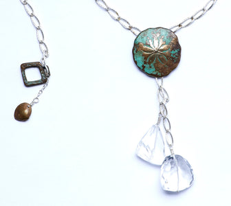 Sand Dollar Drop Necklace - Donna Hiebert Artist